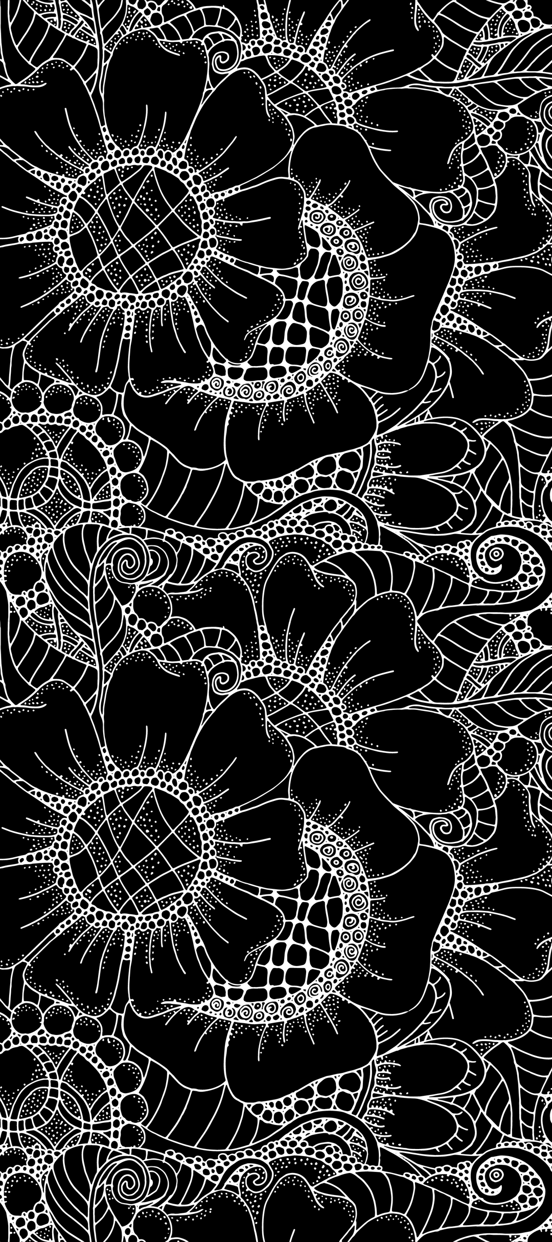 DC Exclusive - Farrisilk 4" x 10 YD Monochromatic Floral in Black/White