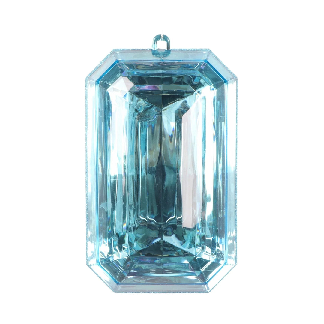 Farrisilk 8" Rectangle Jewel/Gem in Light Blue