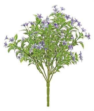 Select Artificials 10" Purple/Green Mini Blossom Bush