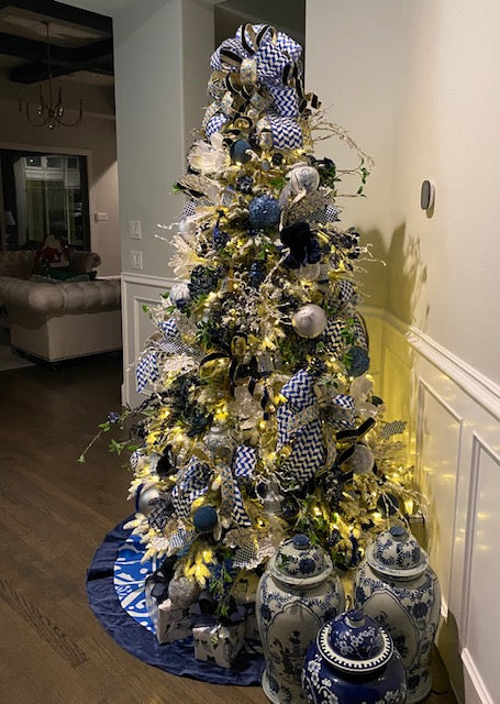 Farrisilk Royal Cobalt Luxury Blue Velvet Christmas Ribbon Wired - Fabulous  Fairytales