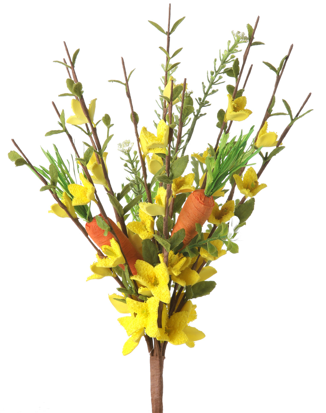 Regency 15" Easter Forsythia & Carrot Pick in Yellow/Orange/Green