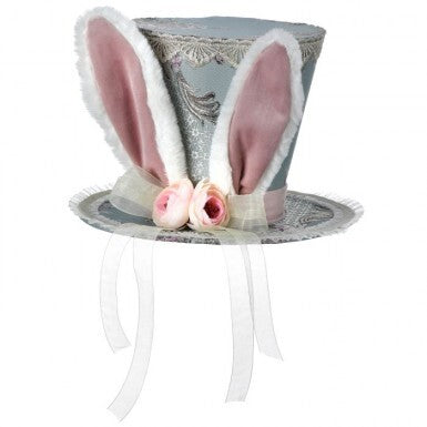 Regency 7.75" Paisley and Velvet Bunny Ear Hat