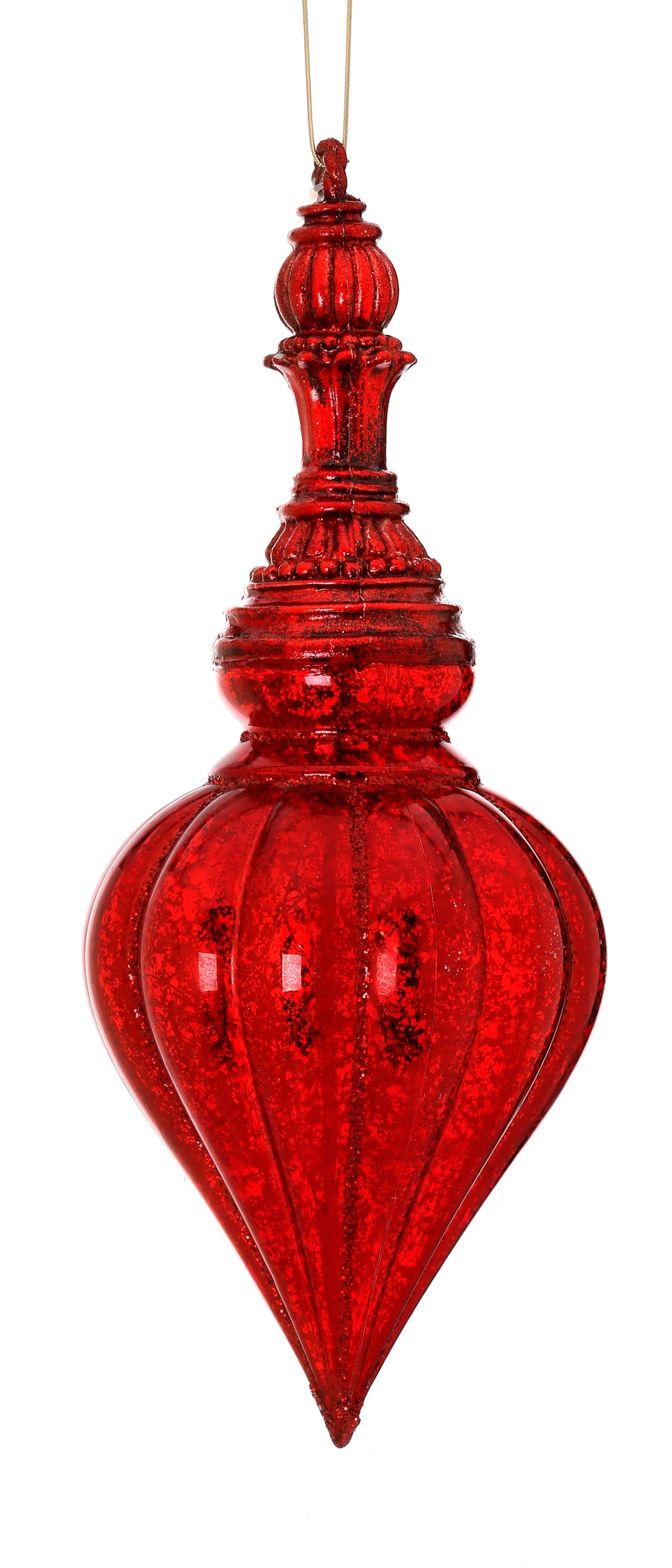 Regency 15" Glitter Red Mercury Finial Ornament
