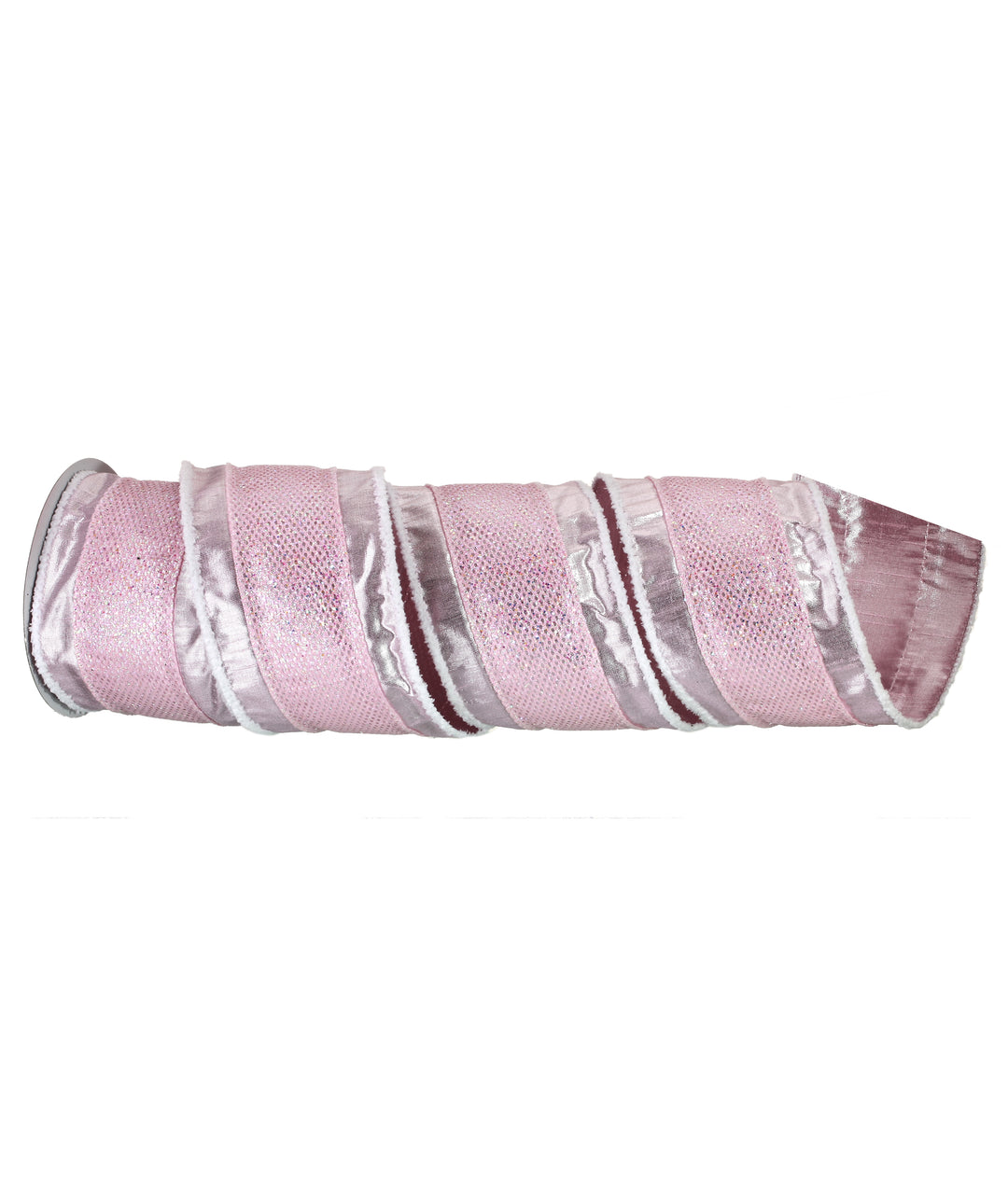Regency 4" x 10 YD Pink Mesh Metallic Wired Ribbon