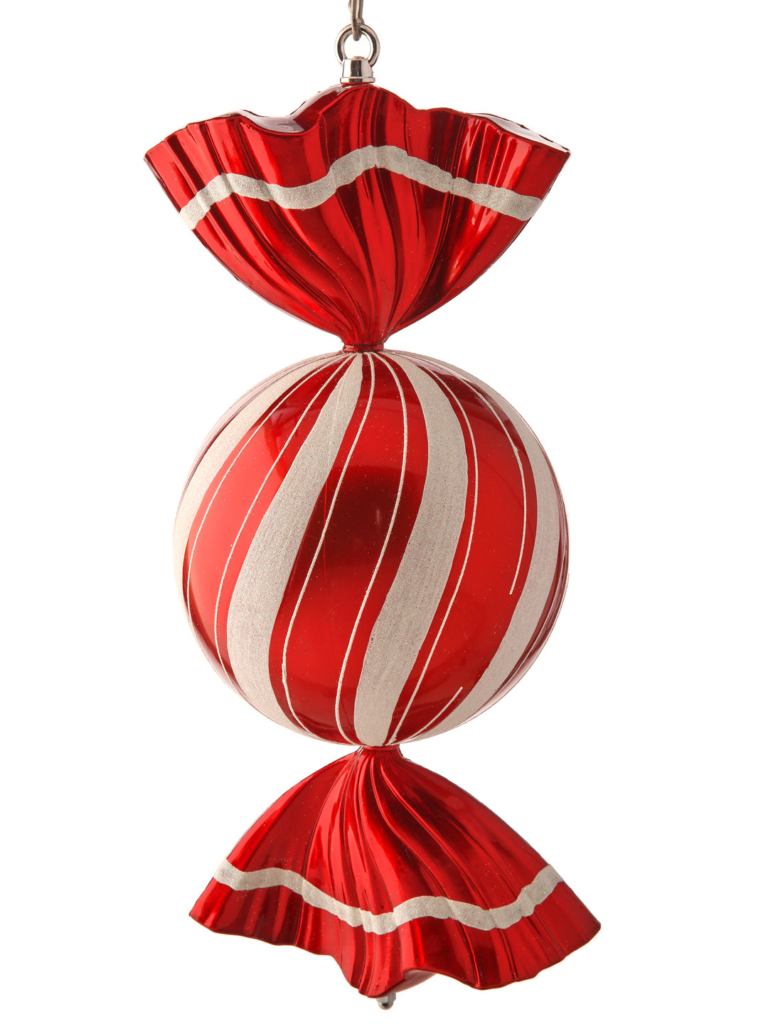 Regency 18.5" Peppermint Candy Round Twist Ornament/Attachment in Red/White
