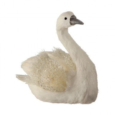 Regency 10" Snow Fleece Swan in White