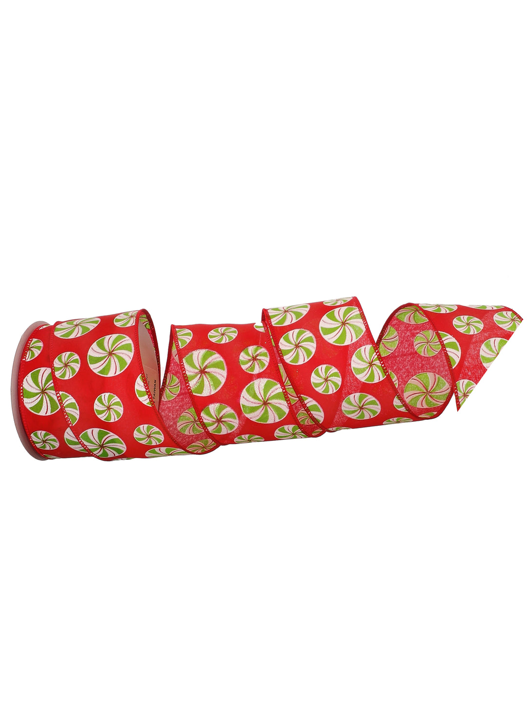 Regency 2.5" x 10 YD Peppermint Candy on Dupion Wired Ribbon
