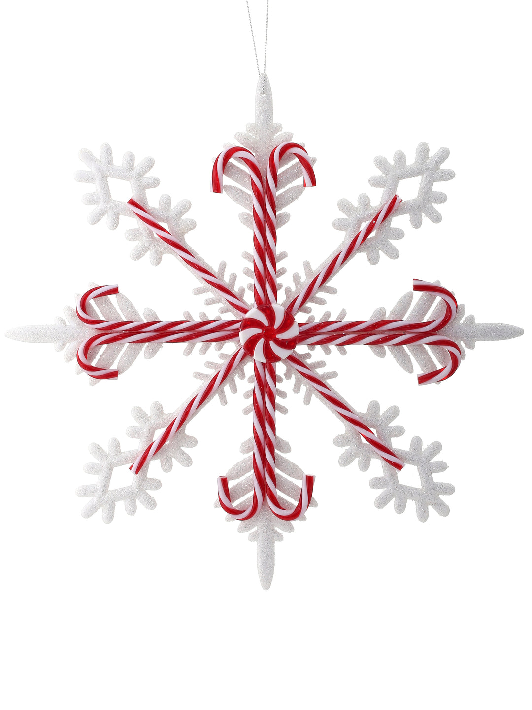 Regency 12" Acrylic Peppermint Snowflake Ornament