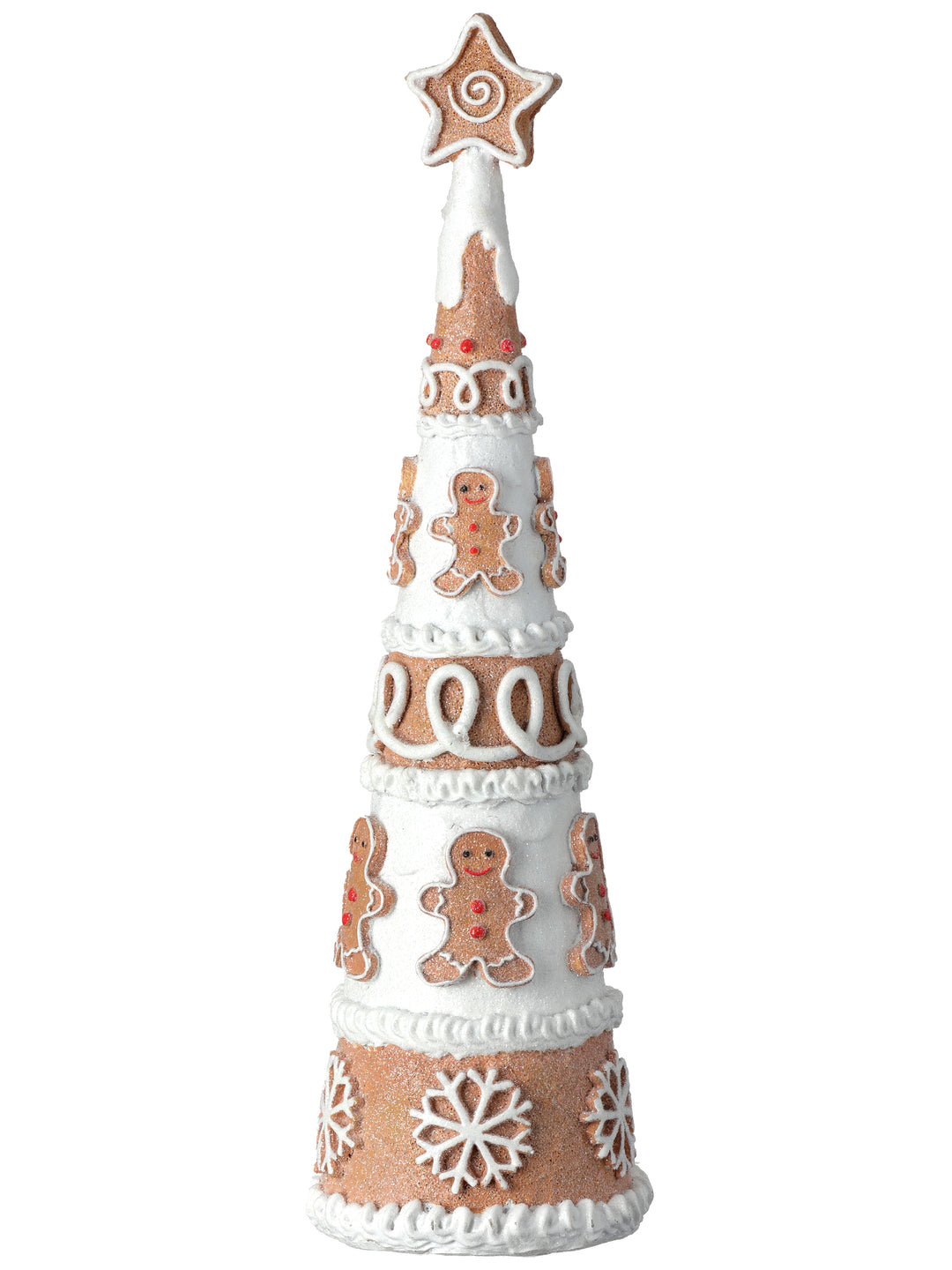 Regency 12.5" Resin Frosted Gingerbread Cone Tree