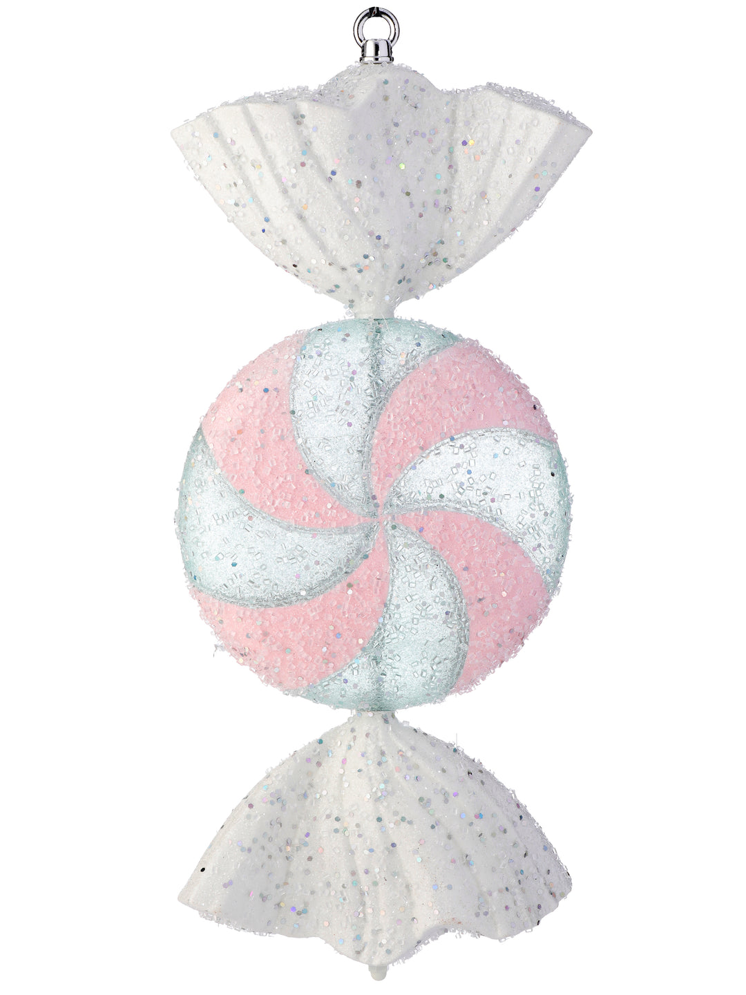 Regency 18.5" Iced Peppermint Candy Ornament in Pink/Green/White