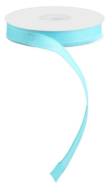 7/8" x 25 YD Faux Burlap Wired Ribbon in Light blue