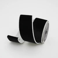 Farrisilk 2.5" x 10 YD Two Tone Velvet in Black and White Wired Ribbon