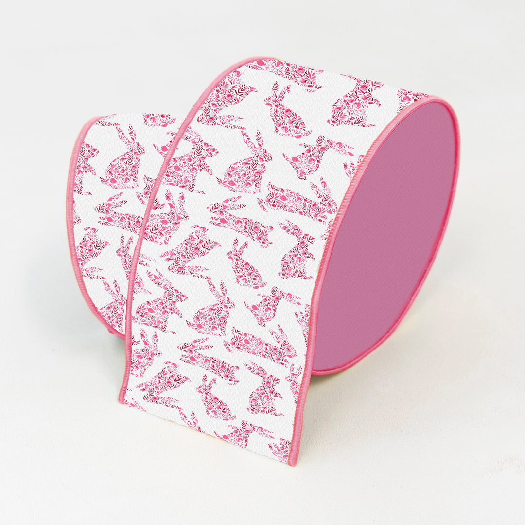 Farrisilk 4 x 10 yd Pink Velvet Crush Wired Ribbon