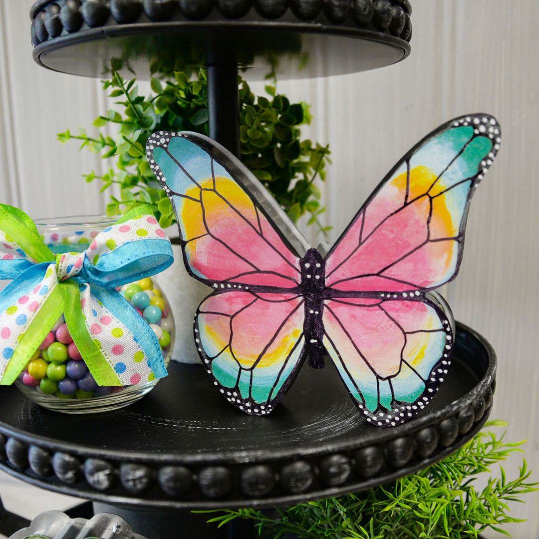 Round Top Collection 6.25" Metal Reversable Butterfly attachment/self sitter