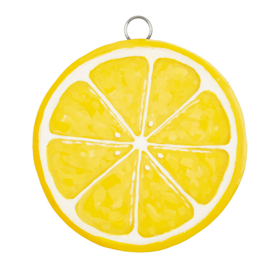 Round Top Collection 8" Metal Yellow Lemon