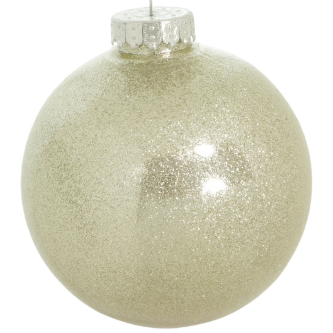 150 MM Champagne Sparkle Glitter Shatterproof Ornament