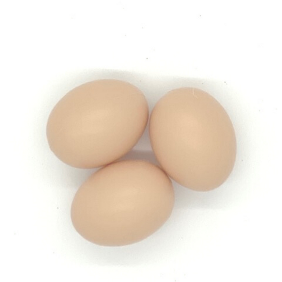 Eggs - set of 3 in soft brown color