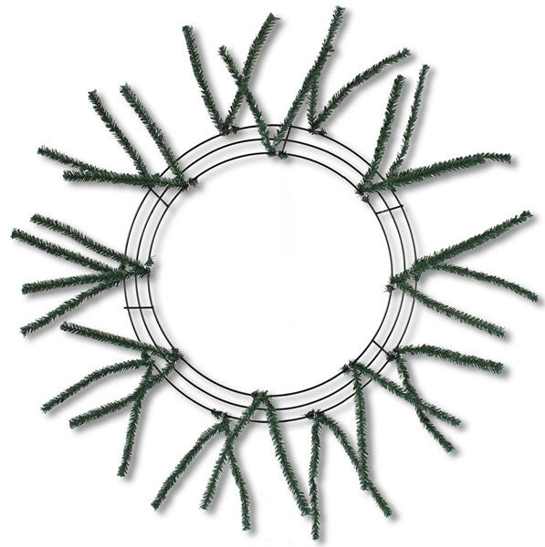 15"Wire,25"Oad-Pencil Work- Wreath Frame X18 Ties, Green